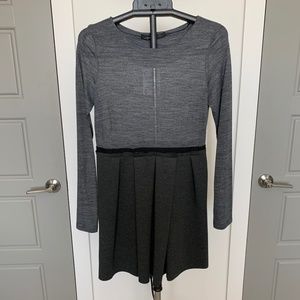zara women dress large gray